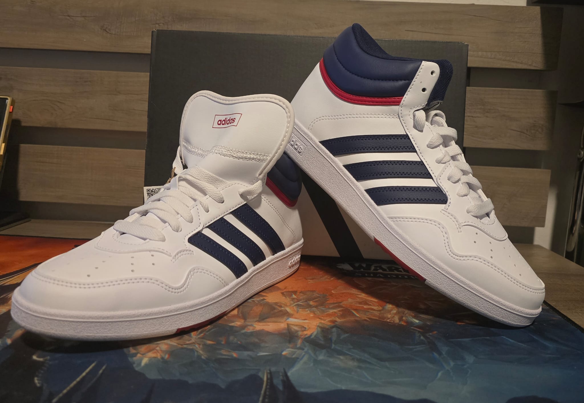 Adidas Hoops Mid White/Navy/Red